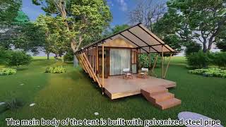 Modern Safari Tent  Tent That Look Like A House [upl. by Aleek]