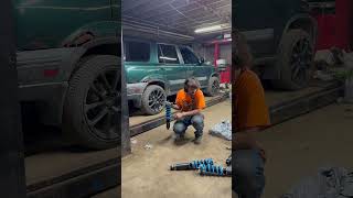 Installing my Maxpeedingrods t6 coilovers civic crvmaxpeedingrods automobile [upl. by Nomyaw]