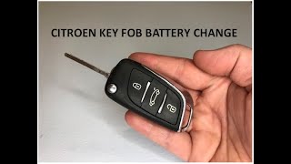 Citroen DS Key Fob Battery Replacement [upl. by Slifka]