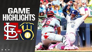 Cardinals vs Brewers Game Highlights 51224  MLB Highlights [upl. by Lily]