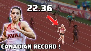 Audrey Leduc is UNBELIEVABLE  Canadian record in the 200m [upl. by Horten]