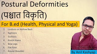 Postural Deformities For Bed Health Physical and Yoga By Anil Kashyap [upl. by Kylander]