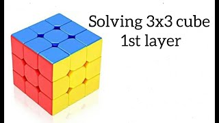 3x3 cube 1st layer solving in Tamil [upl. by Cutlerr]