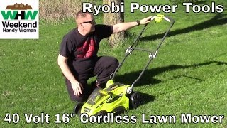 RyobiOutdoors 40V 16 Inch Cordless Lithium Ion Lawn Mower WHW [upl. by Damien]