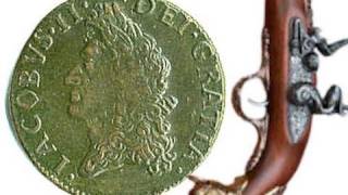 1690 Irish Gun Money James II 17th Century HalfCrown May Williamite War Irish Coin Token [upl. by Annaeg]