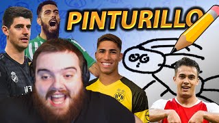 PINTURILLO con COURTOIS HAKIMI REGUILÓN BORJA IGLESIAS Y EL GRAN MANUCHO [upl. by Otsugua]