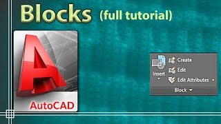 Autocad 2019  Blocks complete tutorial  attribute definitions [upl. by Cristine]