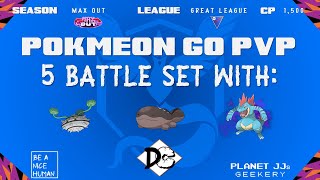 Pokémon GO PvP  Great League 5 Rounds Ferrothorn  Clodsire  Feraligatr S [upl. by Nnaid678]