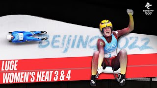 Luge  Womens Heat 3 amp 4  Full Replay  Beijing2022 [upl. by Avraham]