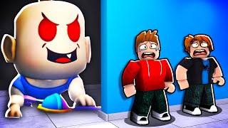 ROBLOX CHOP ESCAPES THE EVIL BABY WITH FROSTY [upl. by Einallem747]