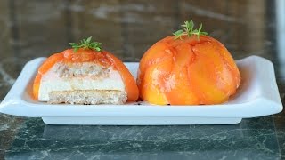 Poached Peach Mousse Dome – Fruit Entremet Recipe [upl. by Akcired]