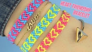 DIY Heart Friendship Bracelets [upl. by Lenoel]