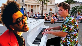 I played BLINDING LIGHTS on a STREET PIANO [upl. by Panthia323]