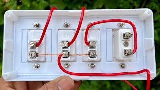 3Switches board wiring with single Socket 😇 [upl. by Ameekahs941]