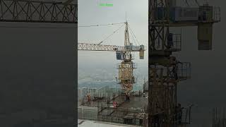 Tower crane erection in zoomlion 12 ton tower crane [upl. by Haroppiz251]