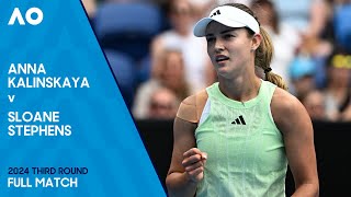 Anna Kalinskaya v Sloane Stephens Full Match  Australian Open 2024 Third Round [upl. by Antoni]