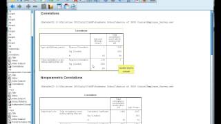 Interpret SPSS output for correlations Pearsons r [upl. by Ihtac]