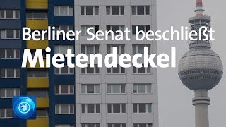 Berliner Senat beschließt umstrittenen Mietendeckel [upl. by Streeto]