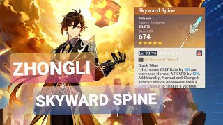 Zhongli Support with Skyward Spine High HP build [upl. by Davidde]