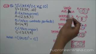 OPERACIONES DE CONJUNTOS Unión Intersección Diferencia Complemento y más [upl. by Clarence714]