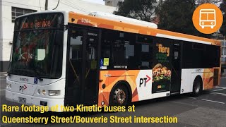 Rare footage of two Kinetic buses at Queensberry StreetBouverie Street intersection [upl. by Prager641]