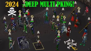 This is What Deep Wilderness Multi PKING Looks Like in 2024  OSRS F2P PKING [upl. by Immak]