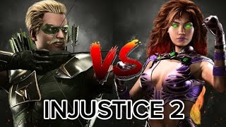 INJUSTICE 2 GREEN ARROW VS STAR FIRE FIGHT [upl. by Ayvid]