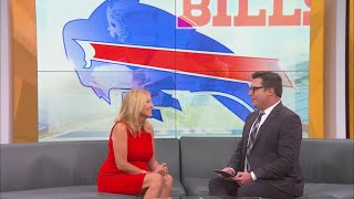 Elizabeth Carey from AAA discusses Bills vs Jets travel package [upl. by Eibbor]