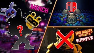 FNAF INTERVIEW UPDATE Into The Pit Interactive Novel New Plushies and Figures amp MORE  FNAF NEWS [upl. by Johnstone]