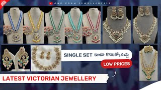 Latest Victorian Jewellery Collection At Low Prices  One Gram Jewellery With Price  7095886447 [upl. by Silda]