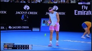 R NADAL VS M CILIC  Australia Open 2018  Quarter Final [upl. by Naaman]