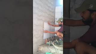 Bathroom tiles installation process tiles construction marble design [upl. by Auj]