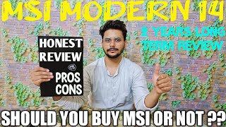 Msi Modern 14  2 Years Long Term Review  Pros amp Cons [upl. by Eislel368]