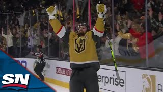 Mark Stone Feeds Alex Pietrangelo To Win It For The Golden Knights In OT [upl. by Ecirtak]