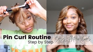 How to Pin Curl StepbyStep Routine  Flatiron Curl Technique [upl. by Bore]