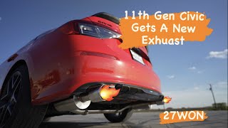 The 11th Gen Civic Gets a New Exhaust [upl. by Netsrik]