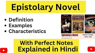 Epistolary Novel in Hindi  Explanation  Definition  Thinking Literature [upl. by Nathanil]