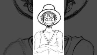 How to draw luffy from one piece [upl. by Nauqad891]