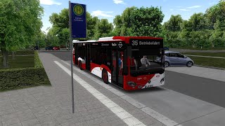 Línea 35 Rheinhausen  Mercedes Citaro Hybrid 12M Voith  Omsi 2 [upl. by Lasser]