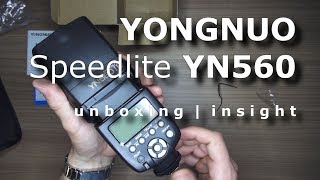 YONGNUO Speedlite YN560III Systemblitz mit integriertem Funkauslöser  unboxing  insight [upl. by Oby]