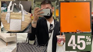 HUGE DESIGNER HANDBAG SALE amp HERMES AT NEIMAN MARCUS OUTLET [upl. by Suollecram262]