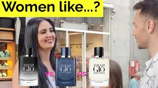 Women react to Acqua di Gio Parfum Profondo and Eau de Parfum [upl. by Sesylu678]