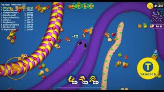 Wormszoneio🐍 Pro Worm Battle Gameplay 210 Best worms game 001 [upl. by Natal]