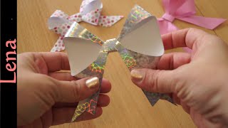 𝗞𝗿𝗲𝗮𝘁𝗶v𝗲 𝗧𝗶𝗽𝗽𝘀 v𝗼𝗻 𝗟𝗲𝗻𝗮  Papier Schleife falten um Geschenk einpacken  Paper Bow  Ribbon DIY [upl. by Edmee]