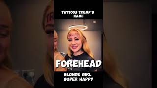 NOW TRENDING Donald Trump tattoo trump tattoos girl [upl. by Medora551]