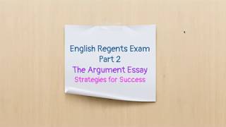 English Regents Review Part 2 The Argument Essay Video Lesson [upl. by Alithea]