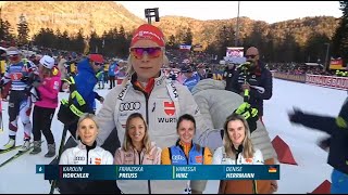 Biathlon  quot Staffel Damen quot  Ruhpolding 2020  quot Relay Women quot [upl. by Aihsit]