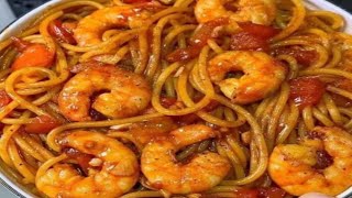 🍝 Spaghetti aux Crevettes à lItalienne 🇮🇹  Recette Facile et Délicieuse [upl. by Zorine494]