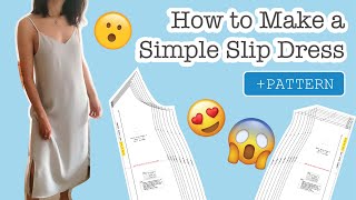 How to make a Slip Dress   PATTERN [upl. by Woodie]