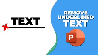 How to remove underlined text in PowerPoint [upl. by Gavra]